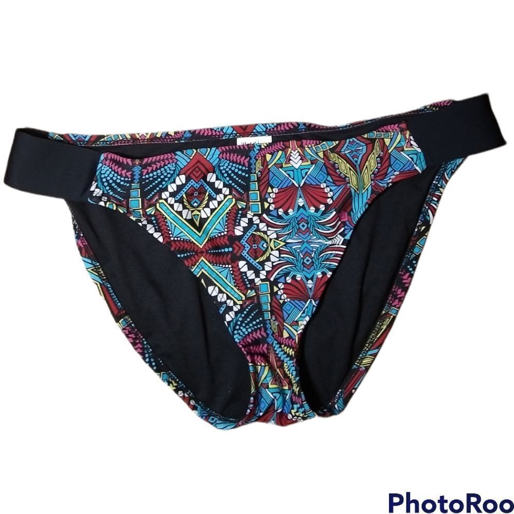 Jewel tone bikini swim bottom L